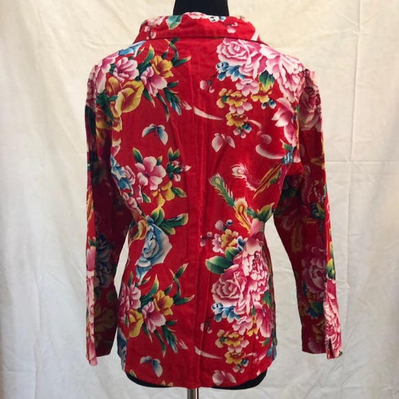 (Vtg) Arleen Bowman Bright Tropical Blouse • Sz M - Picture 5 of 6